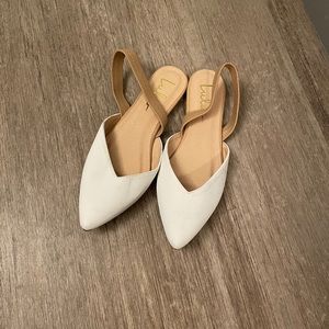 Lulus white slip on shoes